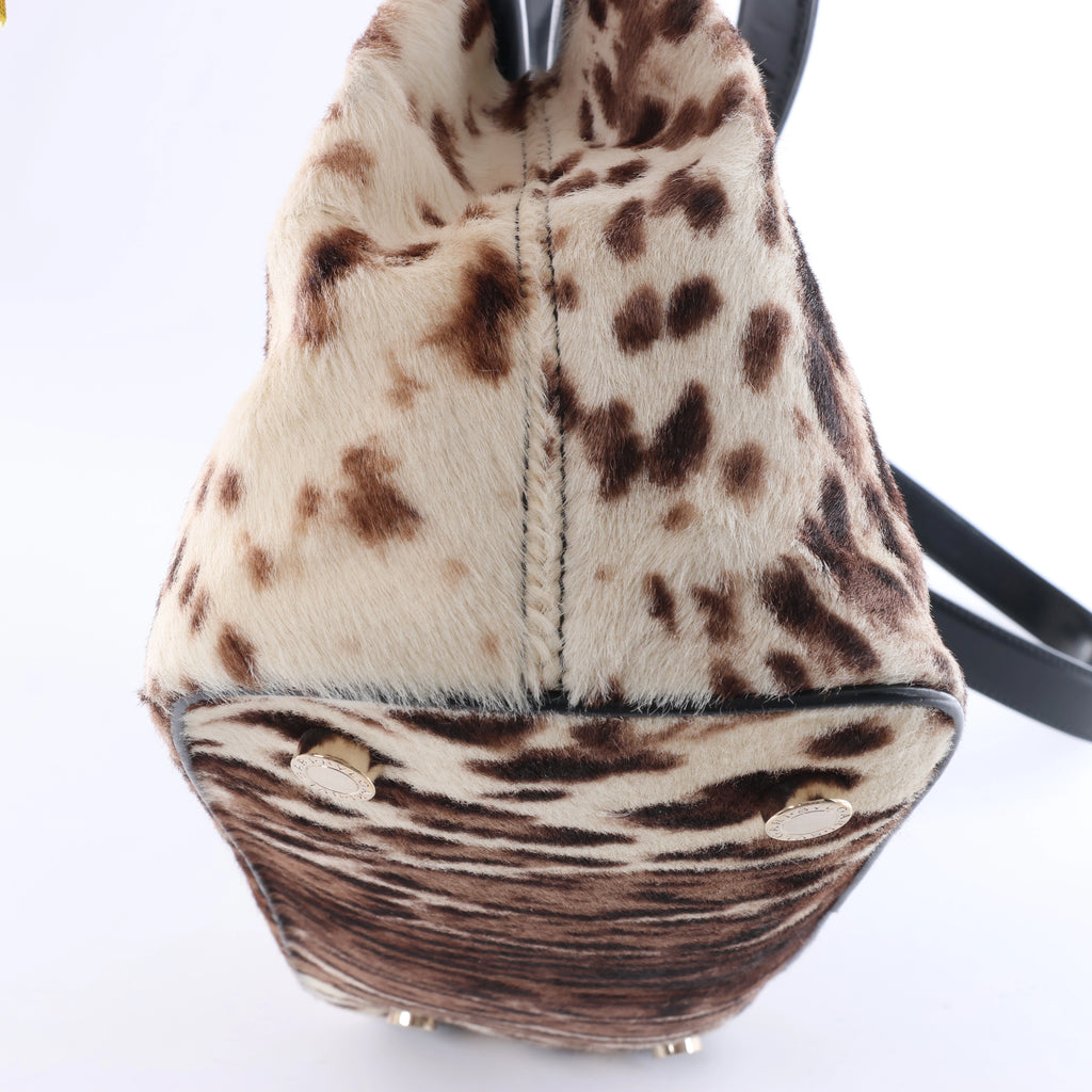 Bolso de mano BVLGARI ALBA de piel de dos vías, rosa y negro