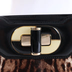 Bolso de mano BVLGARI ALBA de piel de dos vías, rosa y negro