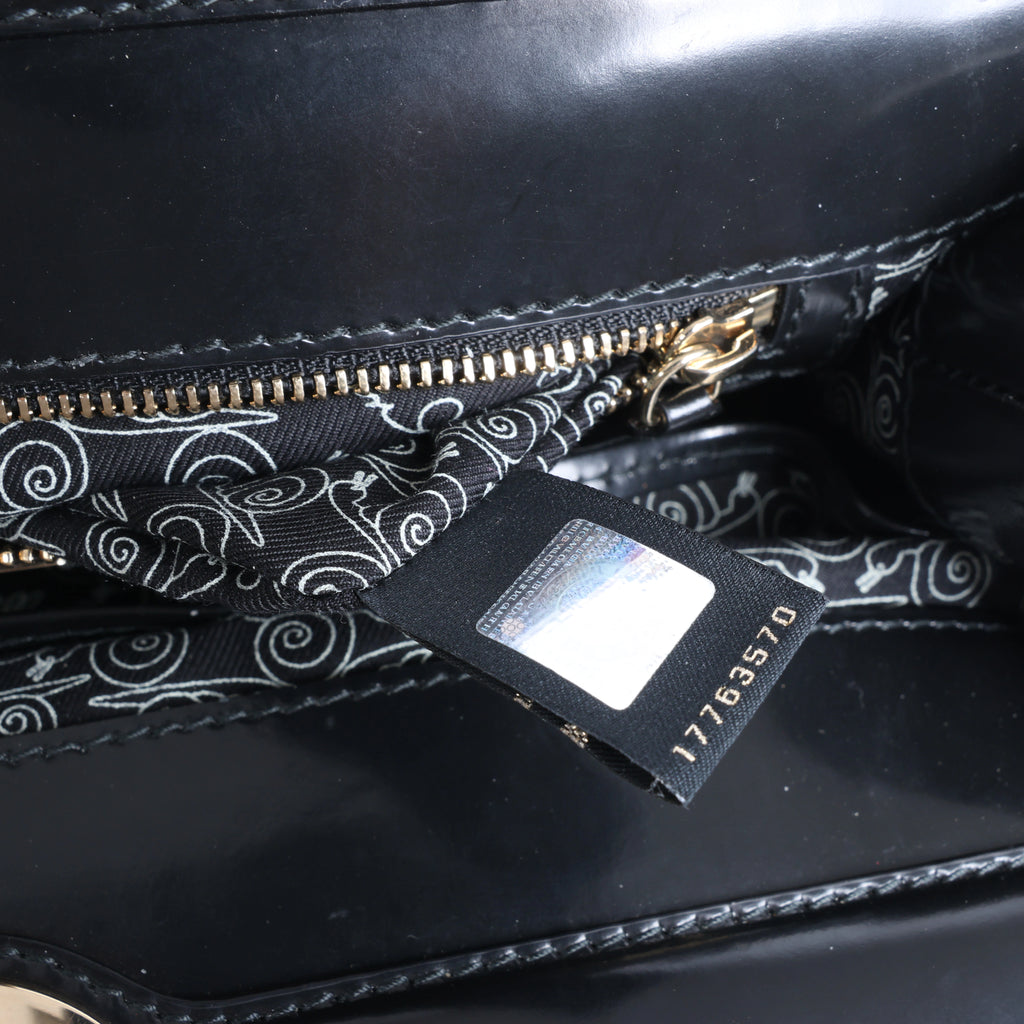 Bolso de mano BVLGARI ALBA de piel de dos vías, rosa y negro