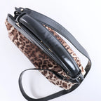 Bolso de mano BVLGARI ALBA de piel de dos vías, rosa y negro