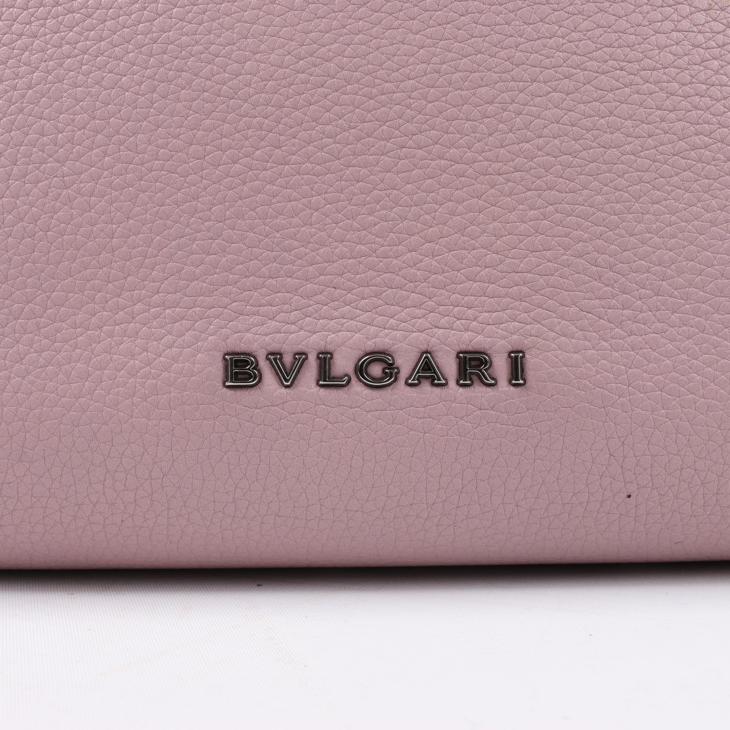 Sac à bandoulière BVLGARI Monete en cuir rose