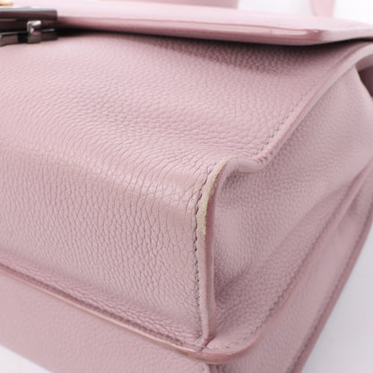 Sac à bandoulière BVLGARI Monete en cuir rose