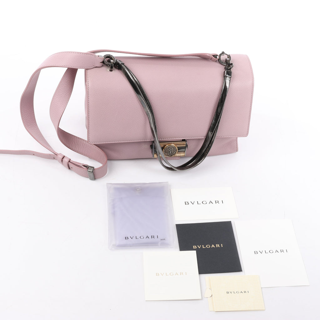 BVLGARI Monete Leather 2Way Shoulder Bag in Pink
