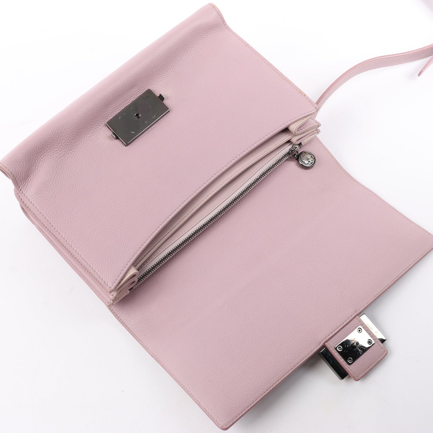 BVLGARI Monete Leather 2Way Shoulder Bag in Pink