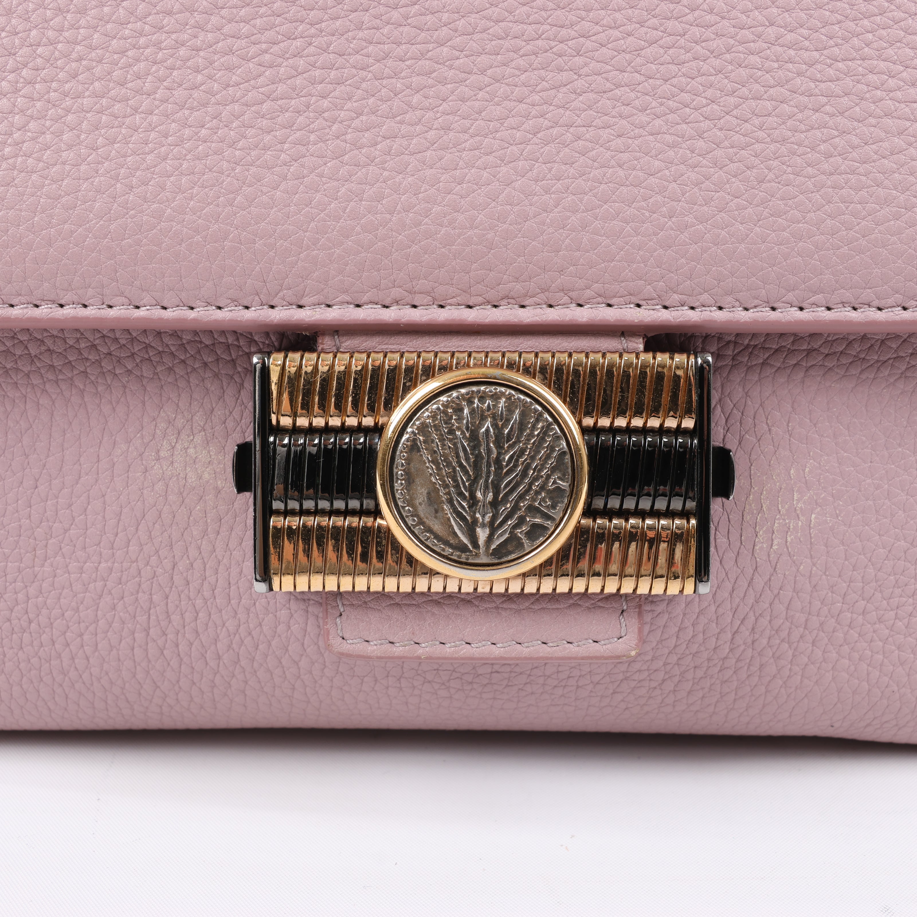 BVLGARI Monete Leather 2Way Shoulder Bag in Pink