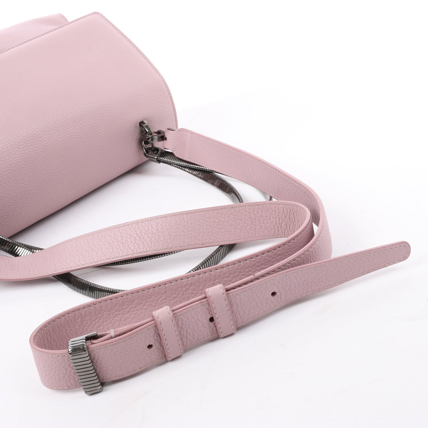 BVLGARI Monete Leather 2Way Shoulder Bag in Pink