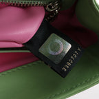 BVLGARI Serpenti Cabochon Leather Chain Crossbody Bag in Green