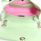 BVLGARI Serpenti Cabochon Leather Chain Crossbody Bag in Green