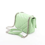 BVLGARI Serpenti Cabochon Leather Chain Crossbody Bag in Green