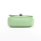 BVLGARI Serpenti Cabochon Leather Chain Crossbody Bag in Green