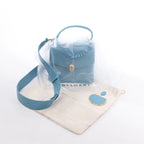 BVLGARI Serpenti Forever Leather Chain 2Way Handbag in Blue