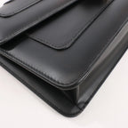 BVLGARI Serpenti Forever Leather Chain Shoulder Bag in Black