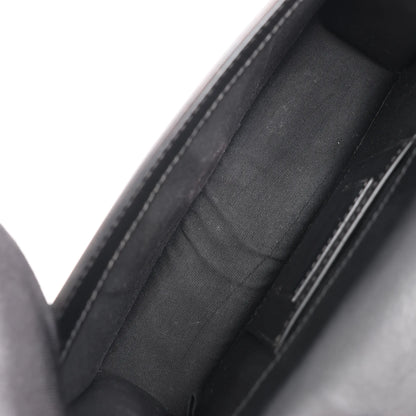 BVLGARI Serpenti Forever Leather Chain Shoulder Bag in Black