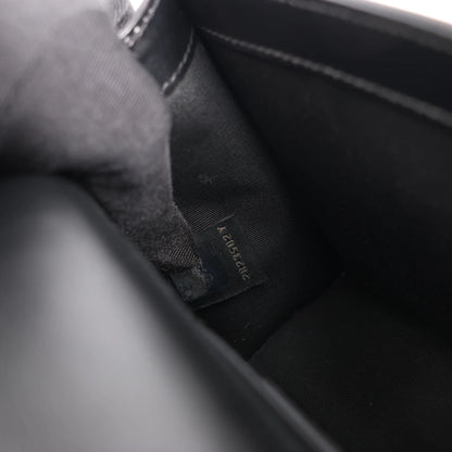 BVLGARI Serpenti Forever Leather Chain Shoulder Bag in Black