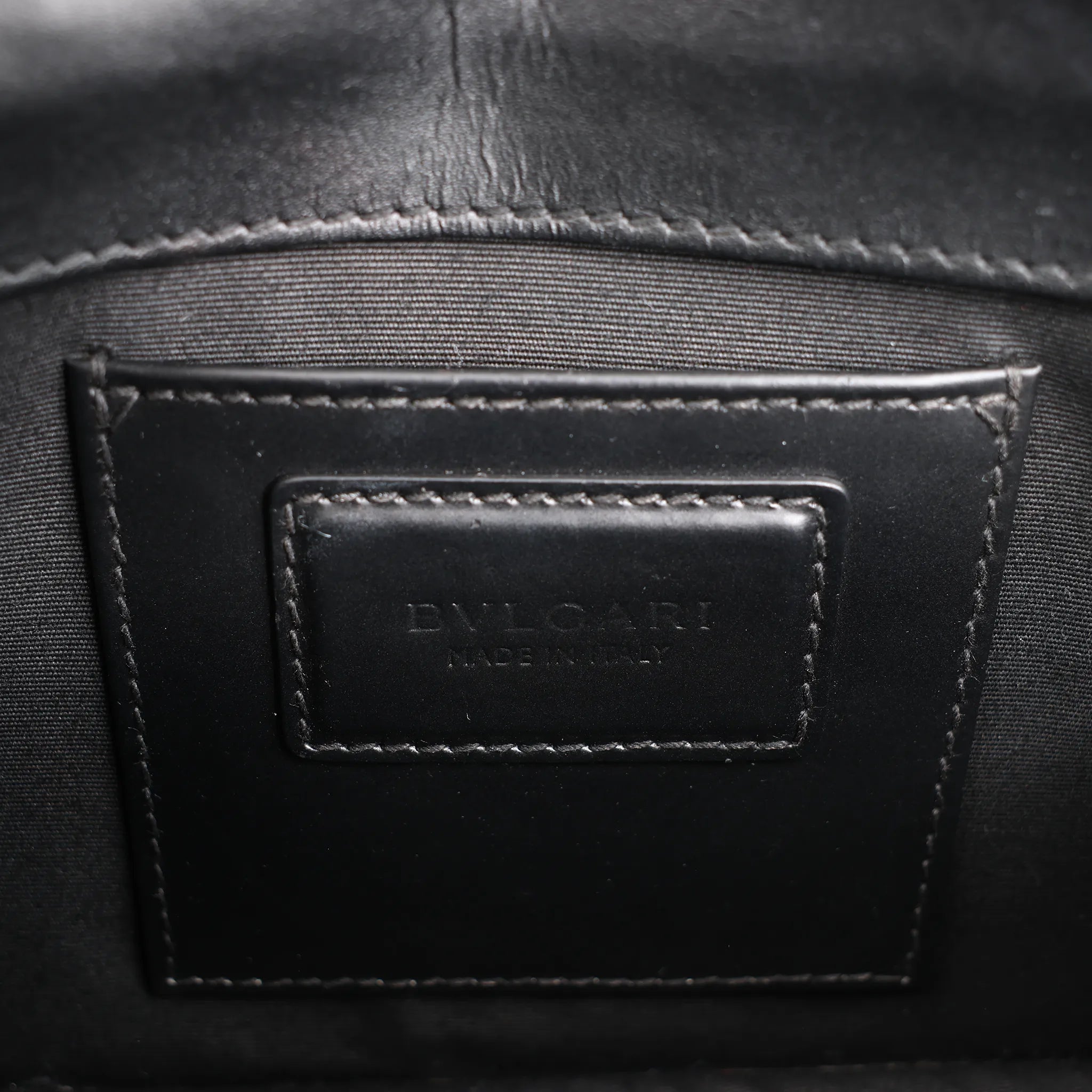 BVLGARI Serpenti Forever Leather Chain Shoulder Bag in Black