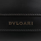 BVLGARI Serpenti Forever Leather Chain Shoulder Bag in Black