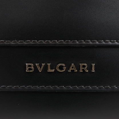 BVLGARI Serpenti Forever Leather Chain Shoulder Bag in Black
