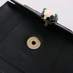 Bvlgari Serpenti Forever Leather Chain Shoulder Bag in Black