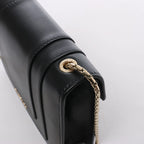 Bvlgari Serpenti Forever Leather Chain Shoulder Bag in Black