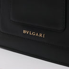 Bvlgari Serpenti Forever Leather Chain Shoulder Bag in Black