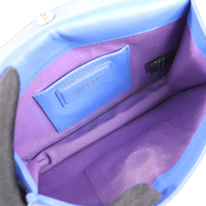 BVLGARI Serpenti Forever Leather Chain Shoulder Bag in Blue