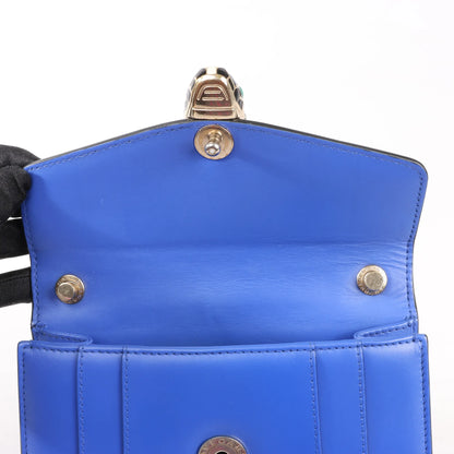 BVLGARI Serpenti Forever Leather Chain Shoulder Bag in Blue