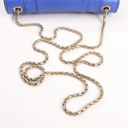 BVLGARI Serpenti Forever Leather Chain Shoulder Bag in Blue