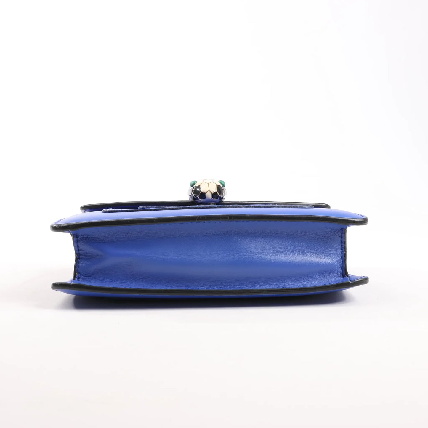 BVLGARI Serpenti Forever Leather Chain Shoulder Bag in Blue