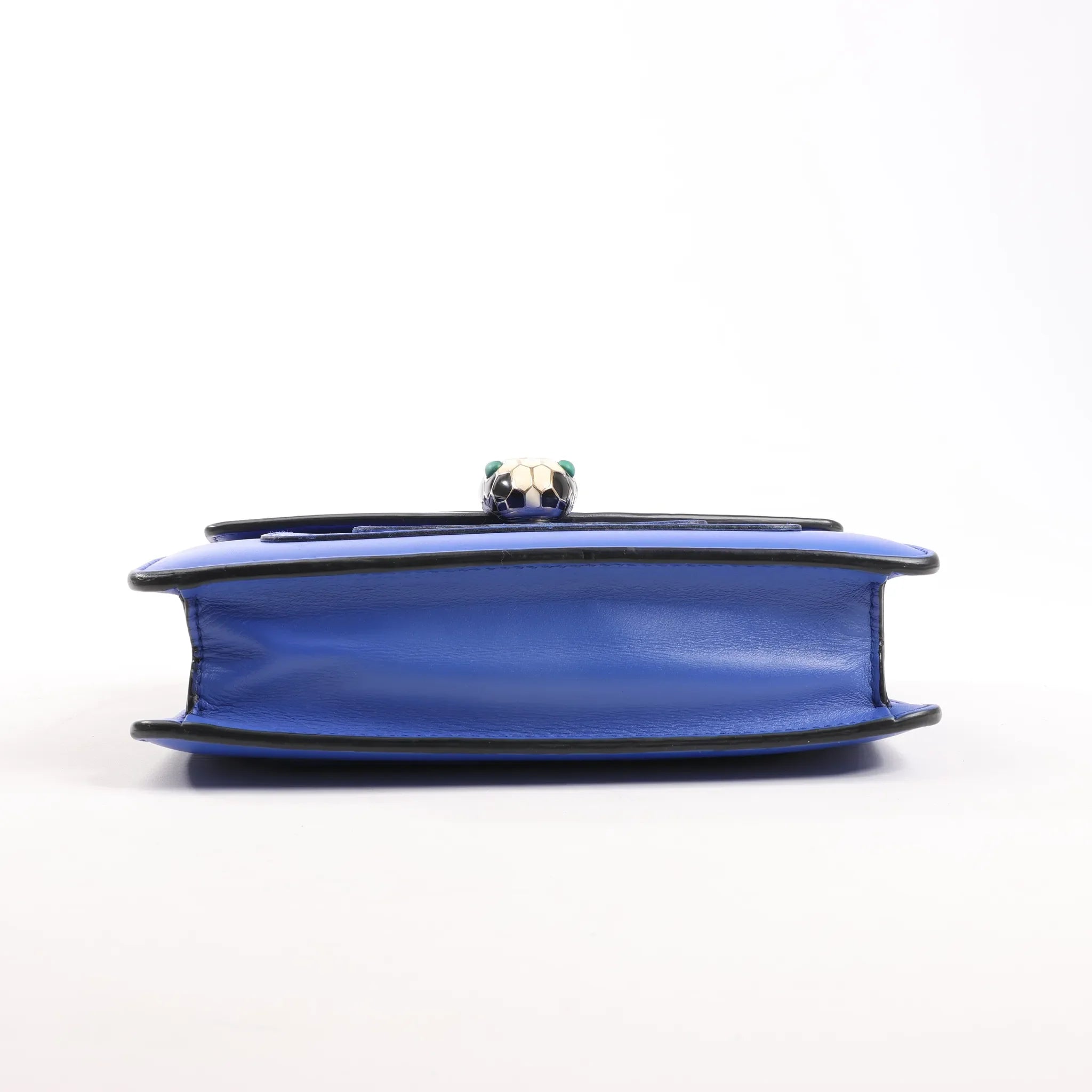 BVLGARI Serpenti Forever Leather Chain Shoulder Bag in Blue