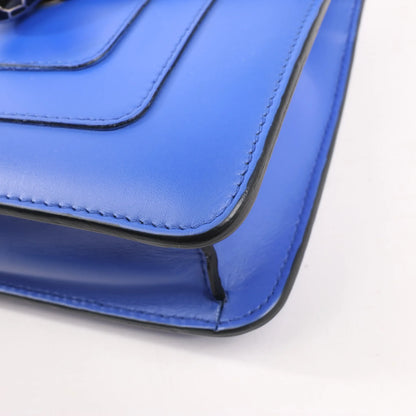 BVLGARI Serpenti Forever Leather Chain Shoulder Bag in Blue