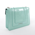 BVLGARI Serpenti Forever Patent Leather Chain Crossbody Bag in Green