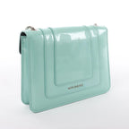 BVLGARI Serpenti Forever Patent Leather Chain Crossbody Bag in Green