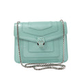 BVLGARI Serpenti Forever Patent Leather Chain Crossbody Bag in Green