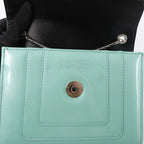 BVLGARI Serpenti Forever Patent Leather Chain Crossbody Bag in Green