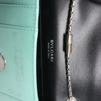 BVLGARI Serpenti Forever Patent Leather Chain Crossbody Bag in Green