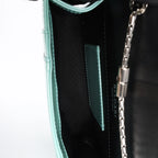 BVLGARI Serpenti Forever Patent Leather Chain Crossbody Bag in Green