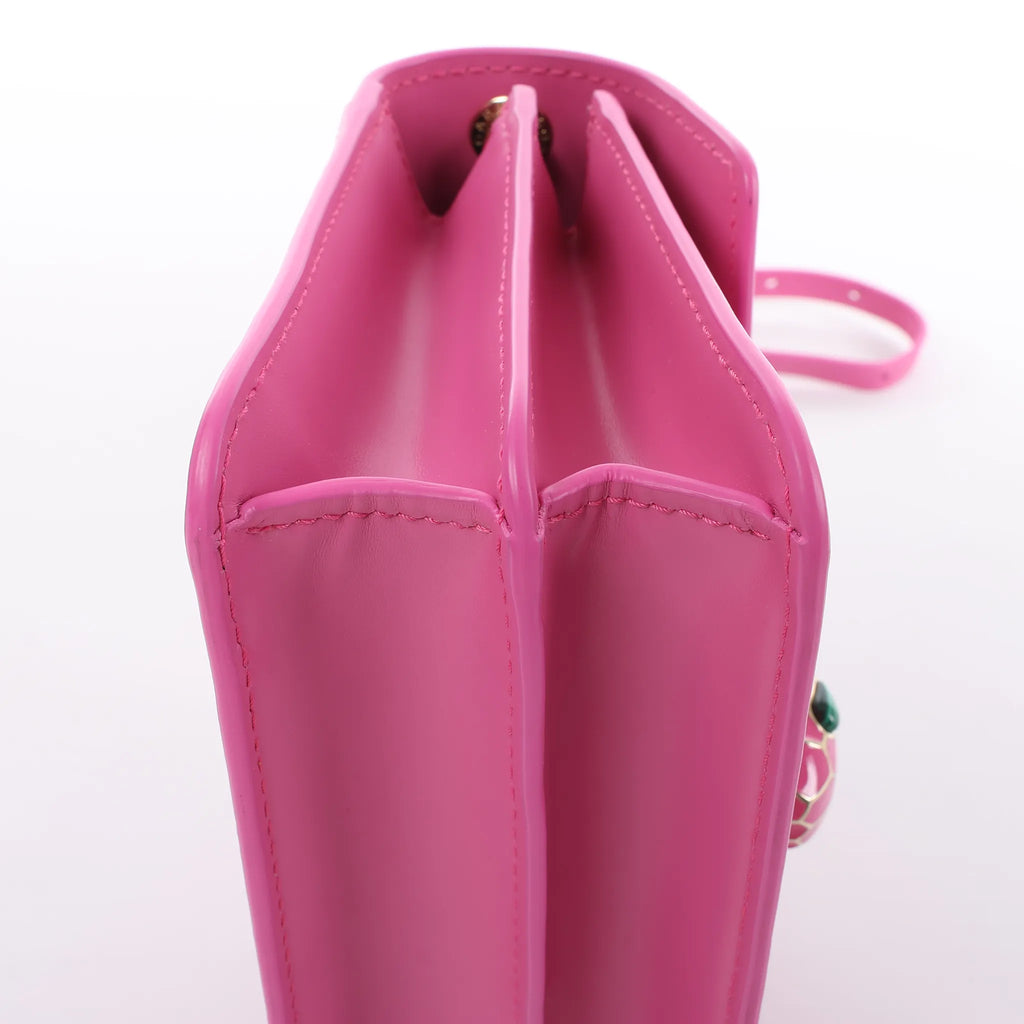 BVLGARI Serpenti Forever Leather Crossbody Bag in Pink
