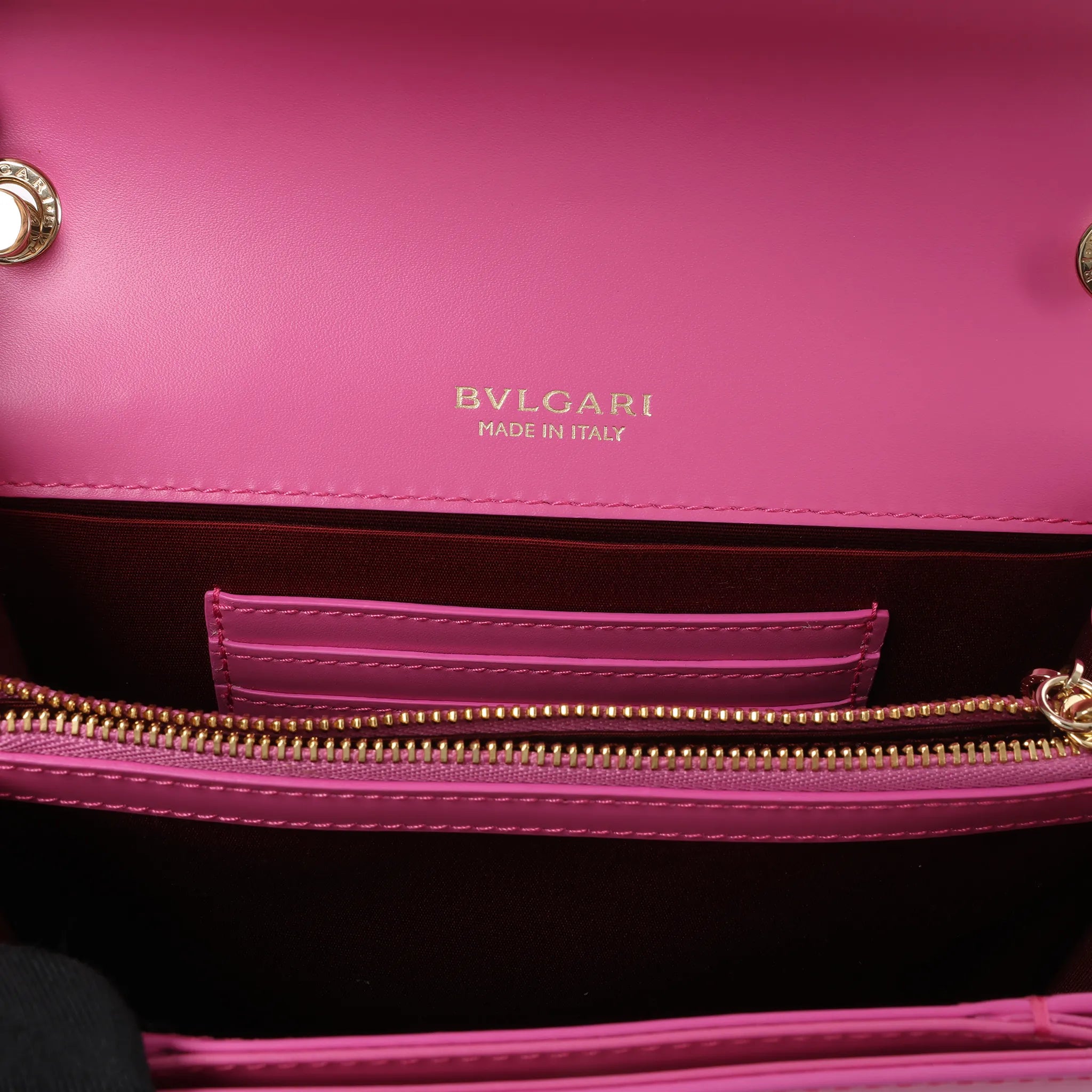 BVLGARI Serpenti Forever Leather Crossbody Bag in Pink
