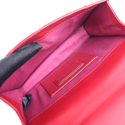 BVLGARI Serpenti Forever Leather Chain Shoulder Bag in Red