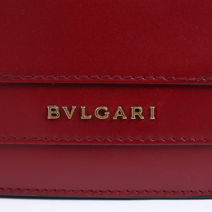 BVLGARI Serpenti Forever Leather Chain Shoulder Bag in Red