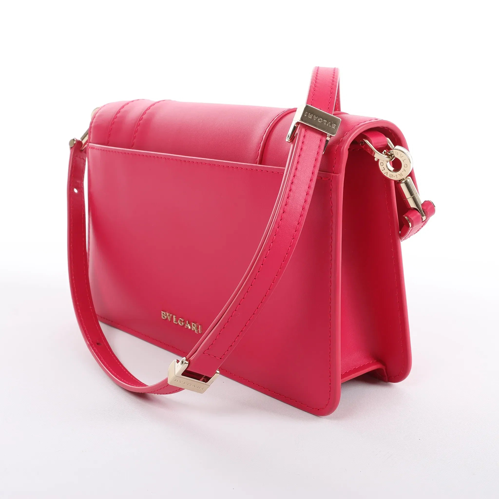 BVLGARI Serpenti Forever Leather Crossbody Bag in Pink