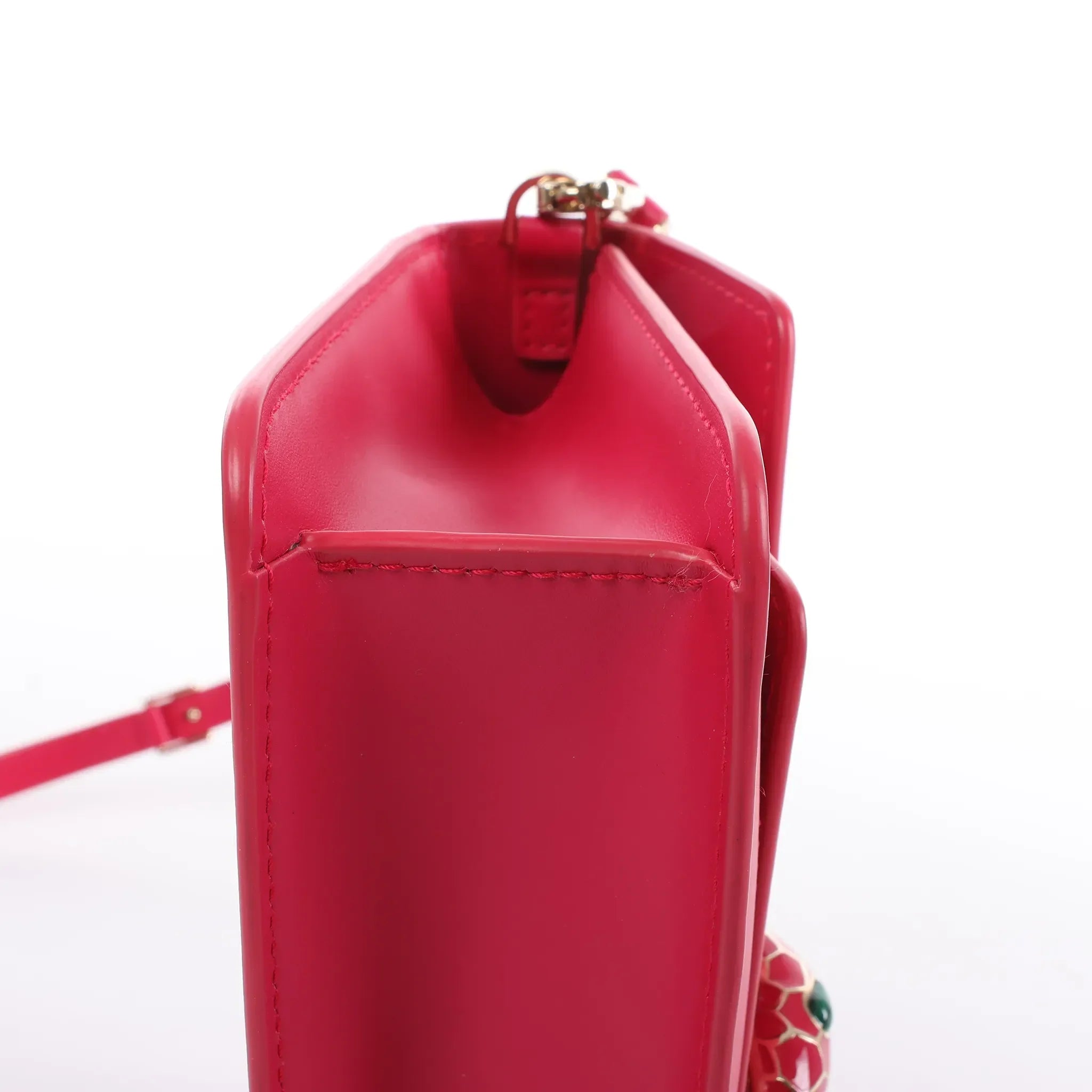 BVLGARI Serpenti Forever Leather Crossbody Bag in Pink
