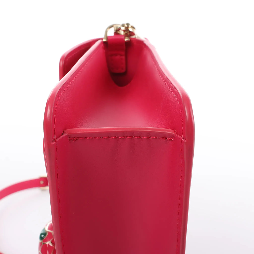 BVLGARI Serpenti Forever Leather Crossbody Bag in Pink