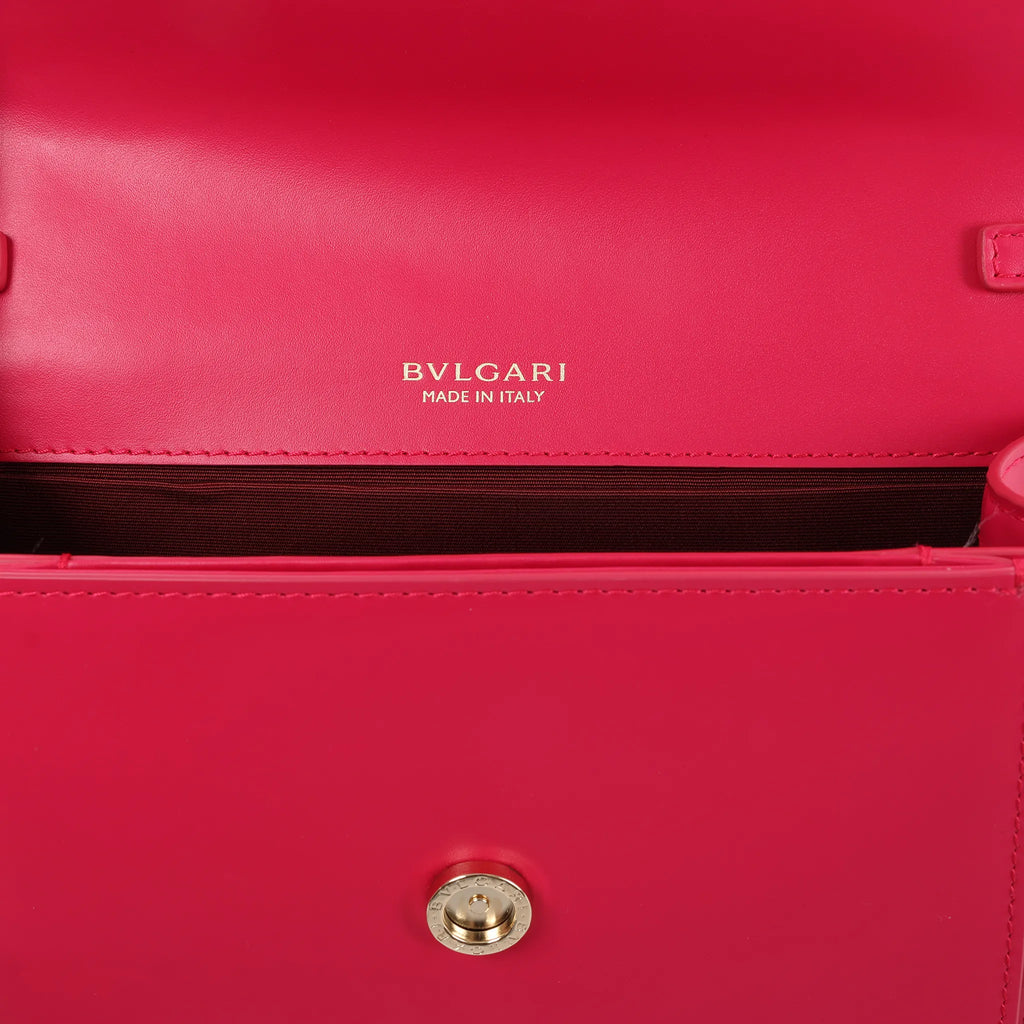 BVLGARI Serpenti Forever Leather Crossbody Bag in Pink