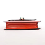 BVLGARI Serpenti Forever Patent Leather Chain Shoulder Bag in Orange