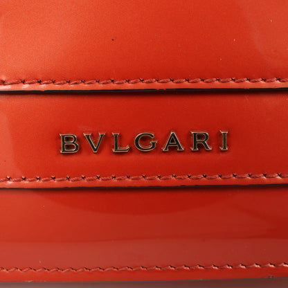 BVLGARI Serpenti Forever Patent Leather Chain Shoulder Bag in Orange