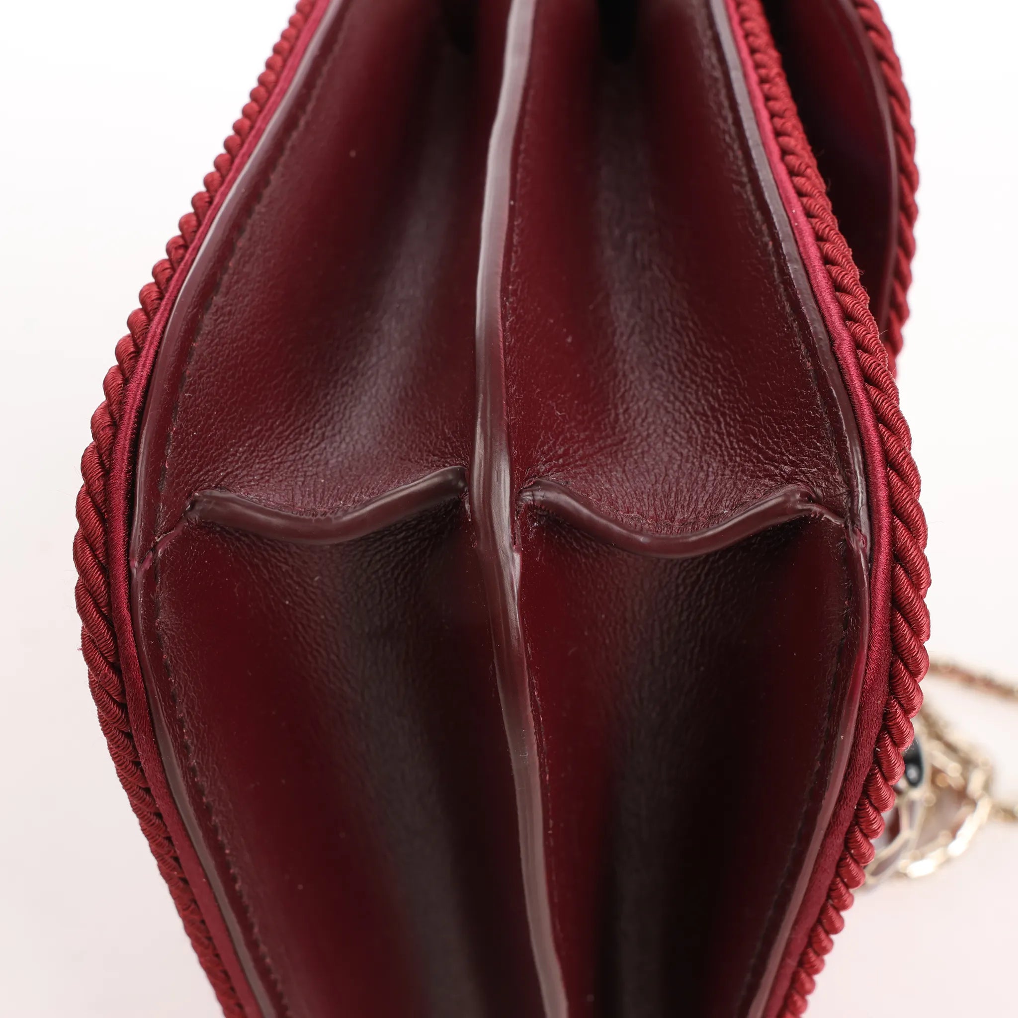 BVLGARI Serpenti Forever Polyester x Leather Chain Shoulder Bag in Pink