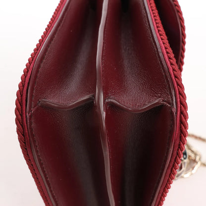 BVLGARI Serpenti Forever Polyester x Leather Chain Shoulder Bag in Pink