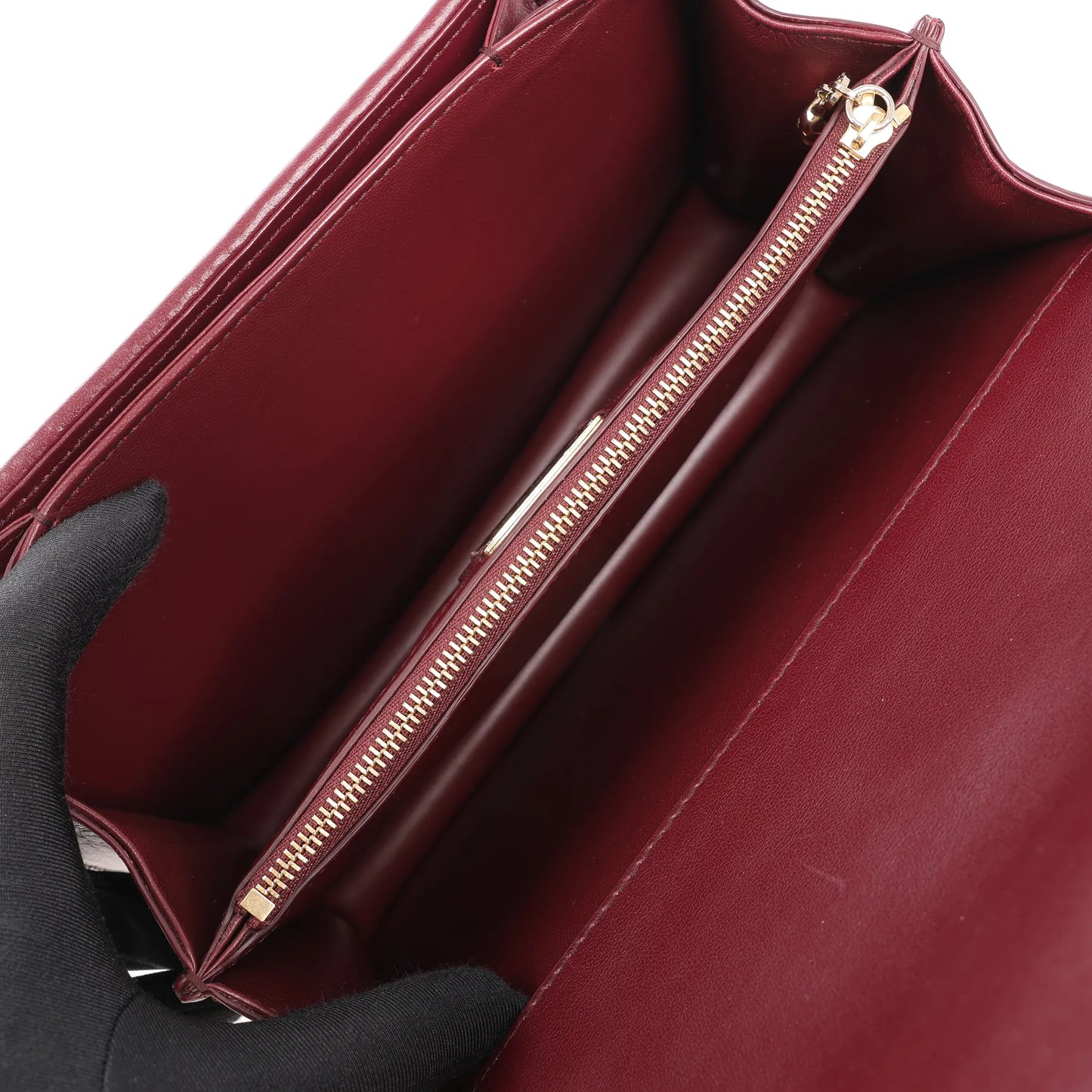 BVLGARI Serpenti Forever Polyester x Leather Chain Shoulder Bag in Pink