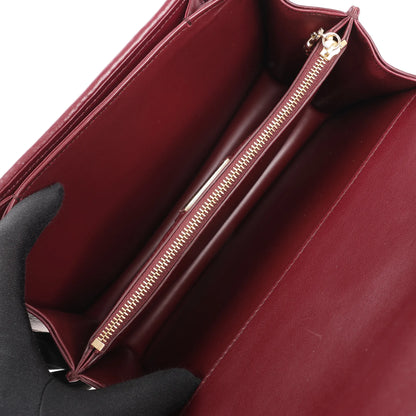 BVLGARI Serpenti Forever Polyester x Leather Chain Shoulder Bag in Pink